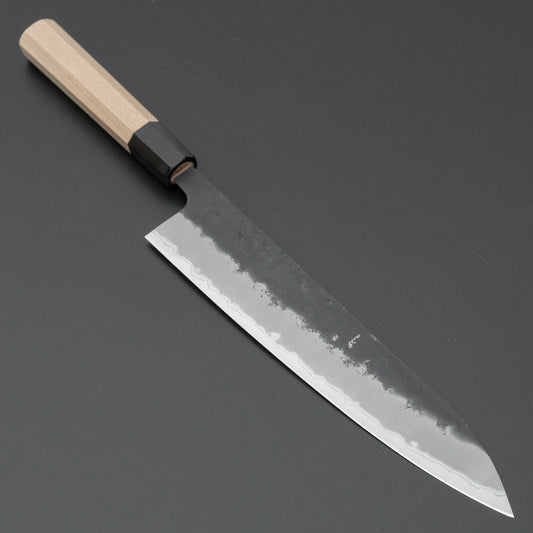 Hitohira Futana SB Kuro Nashiji Gyuto 240mm Ho Wood Handle - HITOHIRA