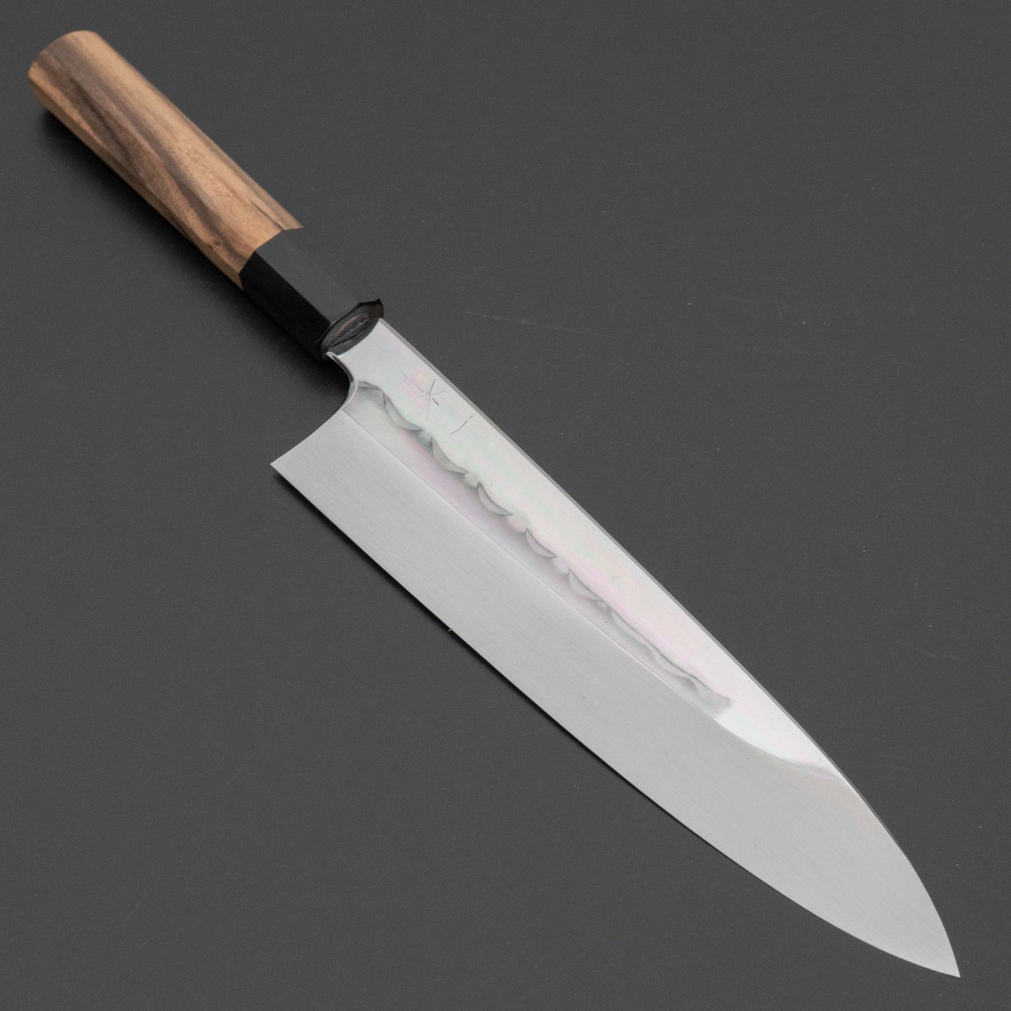 Hitohira Togashi White #1 Mizu Honyaki Gyuto 240mm Kurokaki Persimmon Handle (#087/ Saya) - HITOHIRA