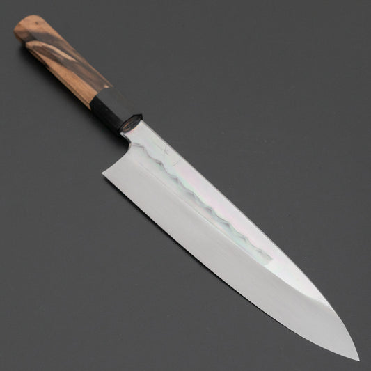 Hitohira Togashi White #1 Mizu Honyaki Gyuto 240mm Kurokaki Persimmon Handle (#088/ Saya) - HITOHIRA