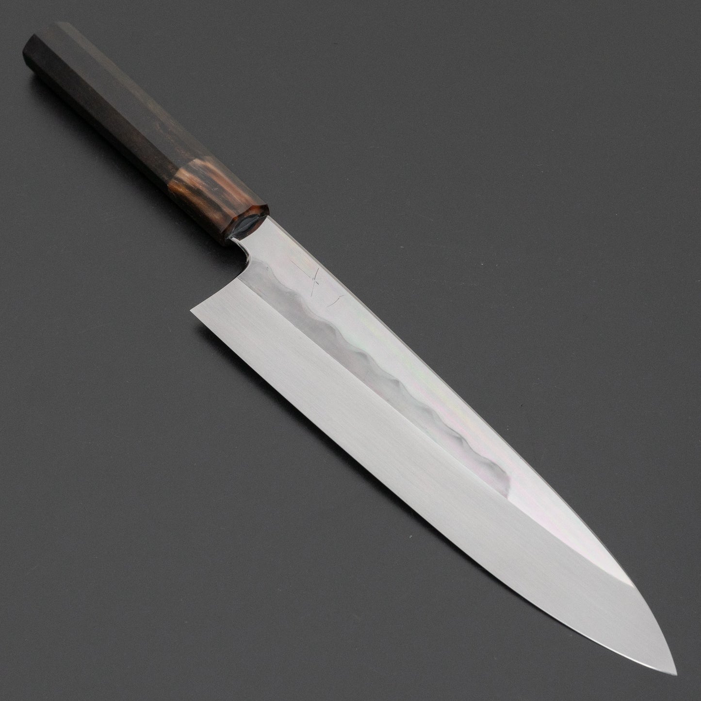 Hitohira Togashi White #1 Mizu Honyaki Gyuto 240mm Taihei Ebony Handle (#090/ Saya) - HITOHIRA