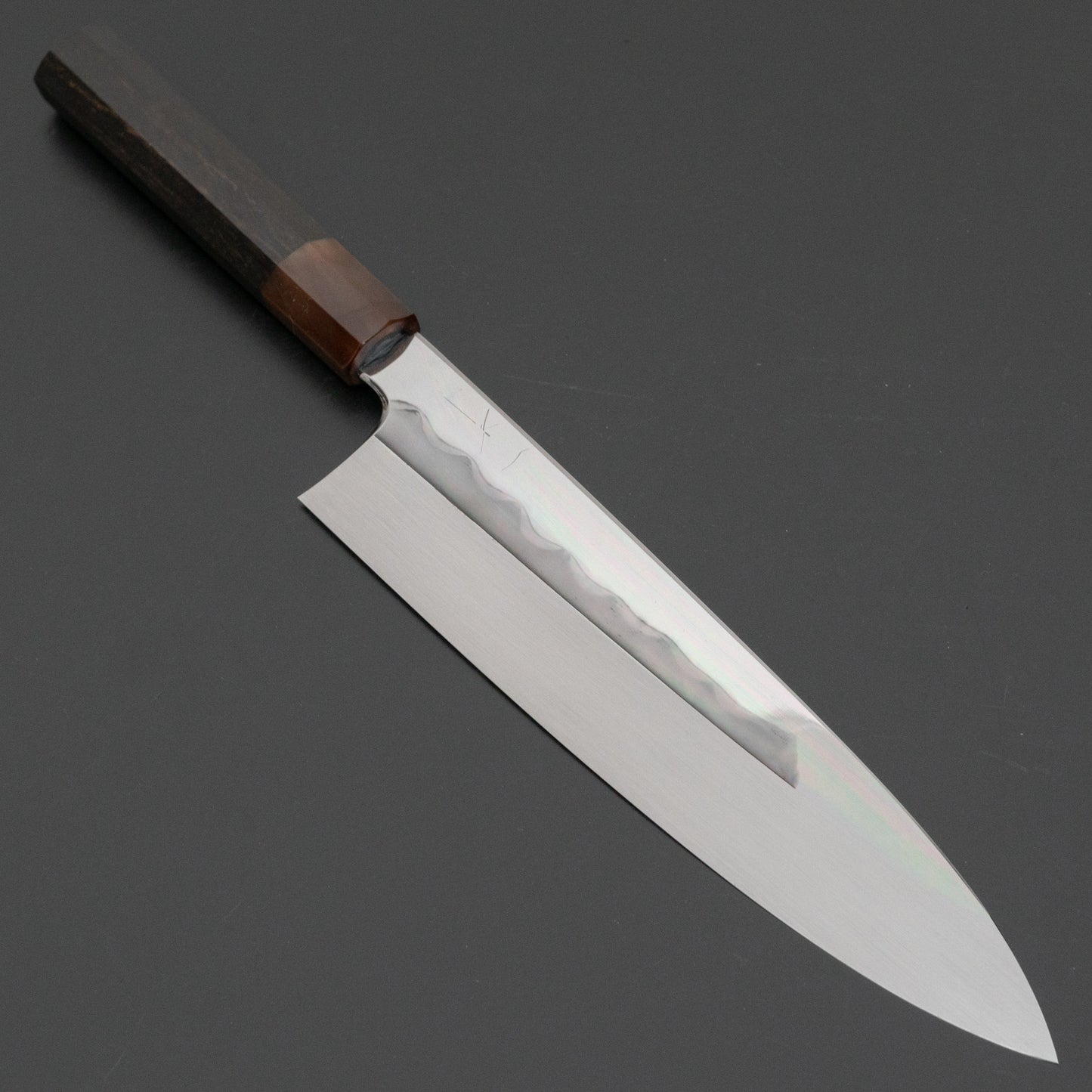 Hitohira Togashi White #1 Mizu Honyaki Gyuto 240mm Taihei Ebony Handle (#091/ Saya) - HITOHIRA