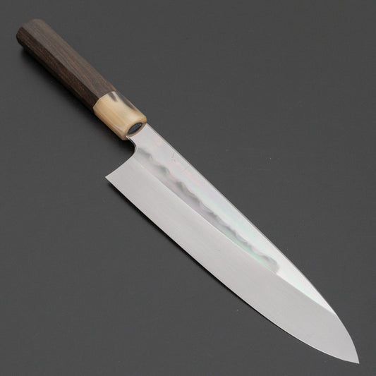 Hitohira Togashi White #1 Mizu Honyaki Gyuto 240mm Taihei Ebony Handle (#092/ Saya) - HITOHIRA