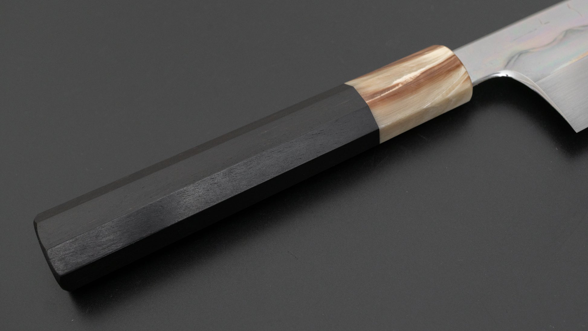 Hitohira Togashi White #1 Mizu Honyaki Gyuto 240mm Taihei Ebony Handle (#093/ Saya) - HITOHIRA