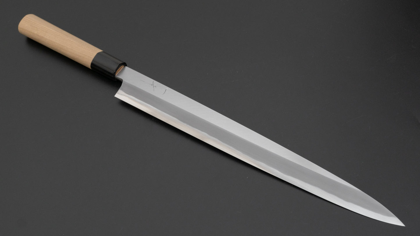 Hitohira Togashi White #2 Yanagiba 330mm Ho Wood Handle (D-Shape/ Saya) - HITOHIRA