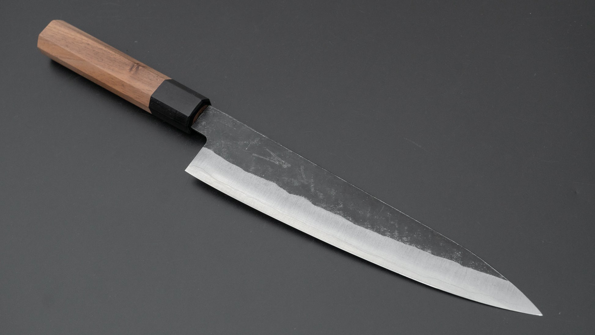 Hitohira Harima Blue Super Stainless Clad Gyuto 210mm Walnut Handle - HITOHIRA