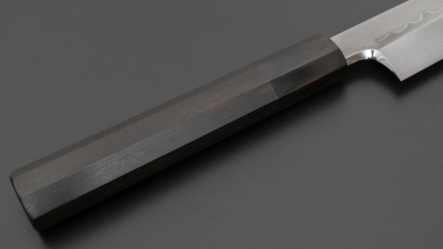 Hitohira Togashi White #1 Sanbonsugi Mizu Honyaki Kiritsuke Yanagiba 300mm Taihei Ebony Handle (Type T/ Saya) - HITOHIRA