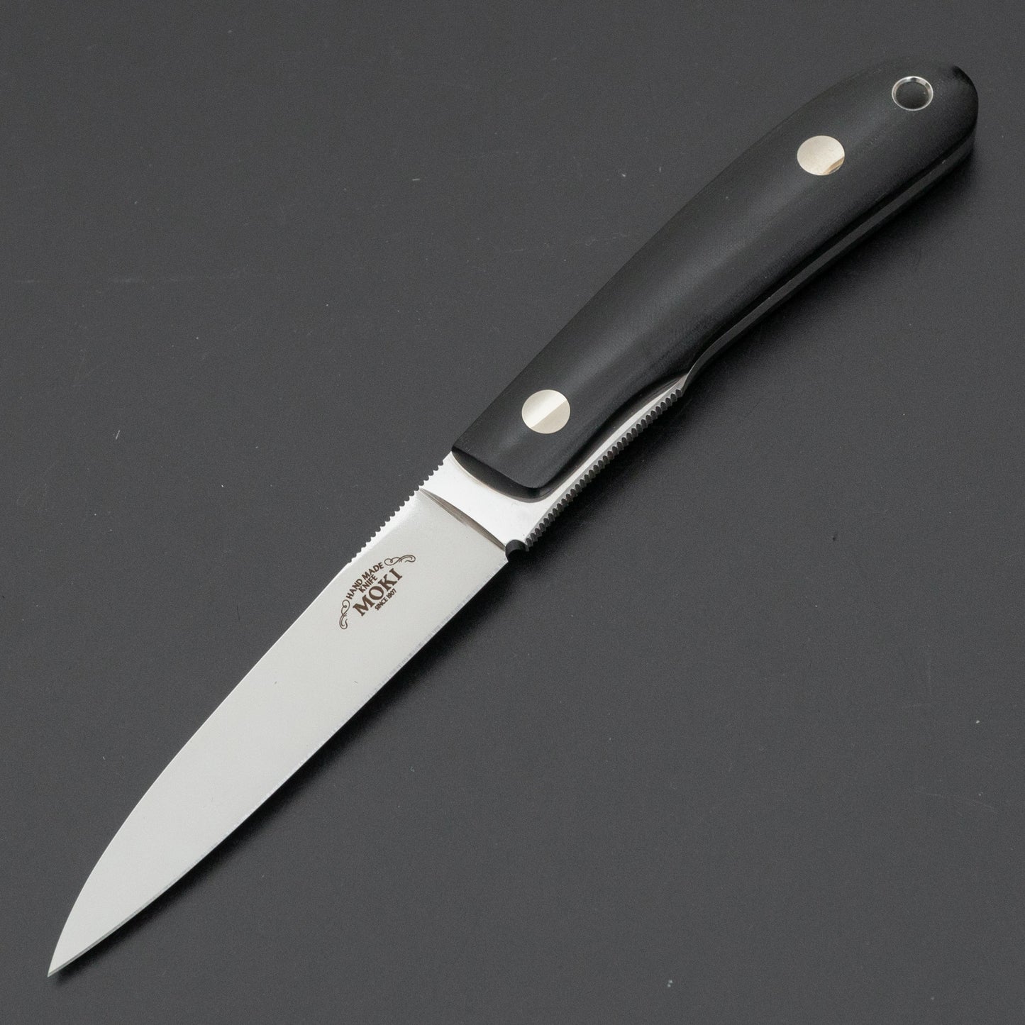 MOKI Banff Fixed Blade Linen Micarta Handle (Long) - HITOHIRA