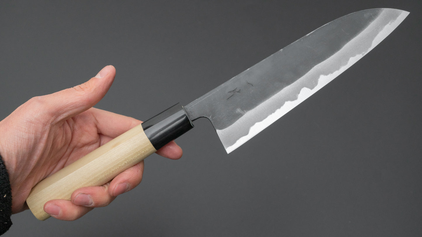 Hitohira MS Kurouchi White #2 Santoku 165mm Ho Wood Handle - HITOHIRA