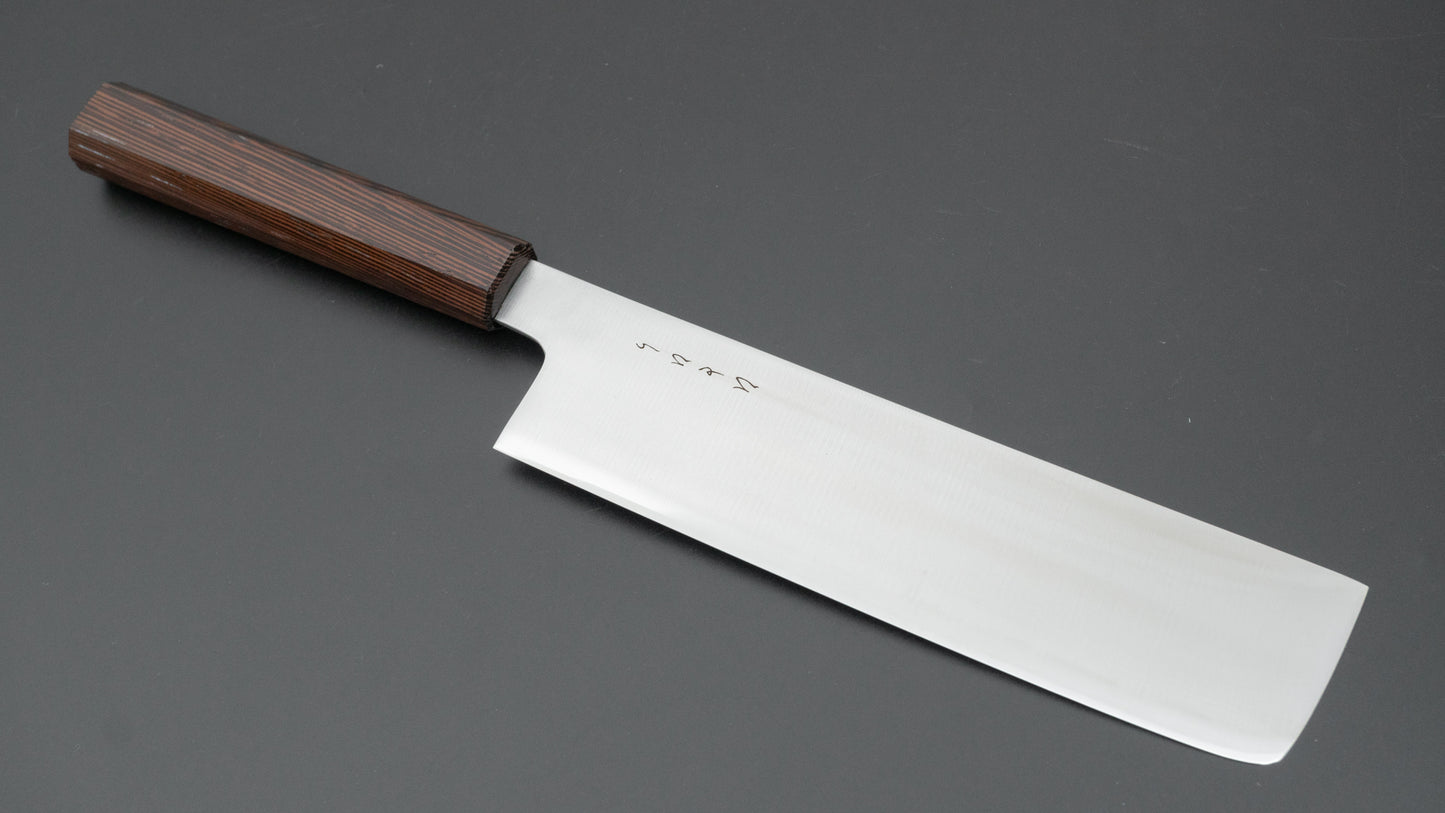 Hitohira KH Stainless Nakiri 180mm Wenge Handle - HITOHIRA