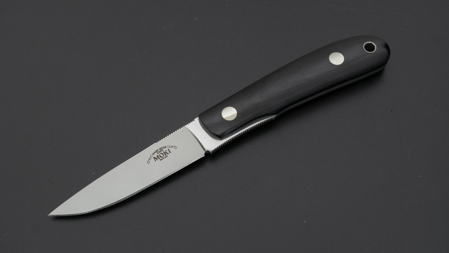 MOKI Banff Fixed Blade Linen Micarta Handle (Medium) - HITOHIRA