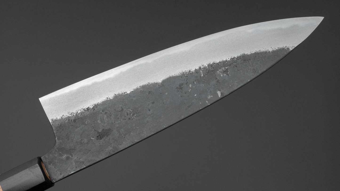 Morihei Hisamoto Kurouchi White #2 Extra Height Gyuto 210mm Keyaki Zelkova Handle - HITOHIRA