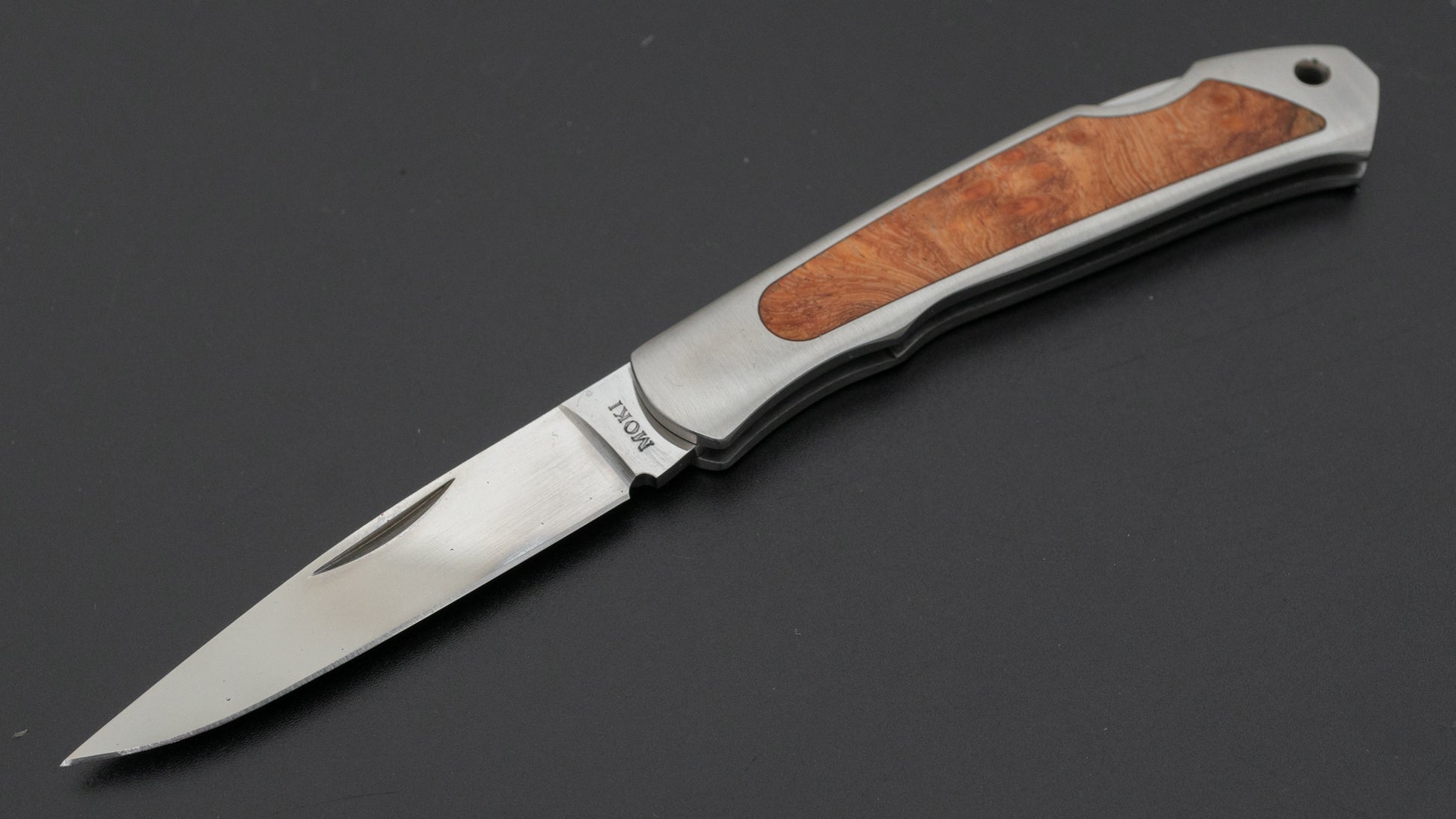 MOKI Kitsune Folding Knife Quince Handle - HITOHIRA