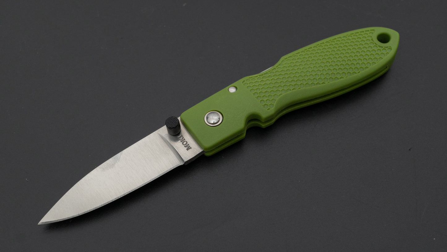 MOKI Coupe Folding Knife Grilon Handle (Olive Green) - HITOHIRA