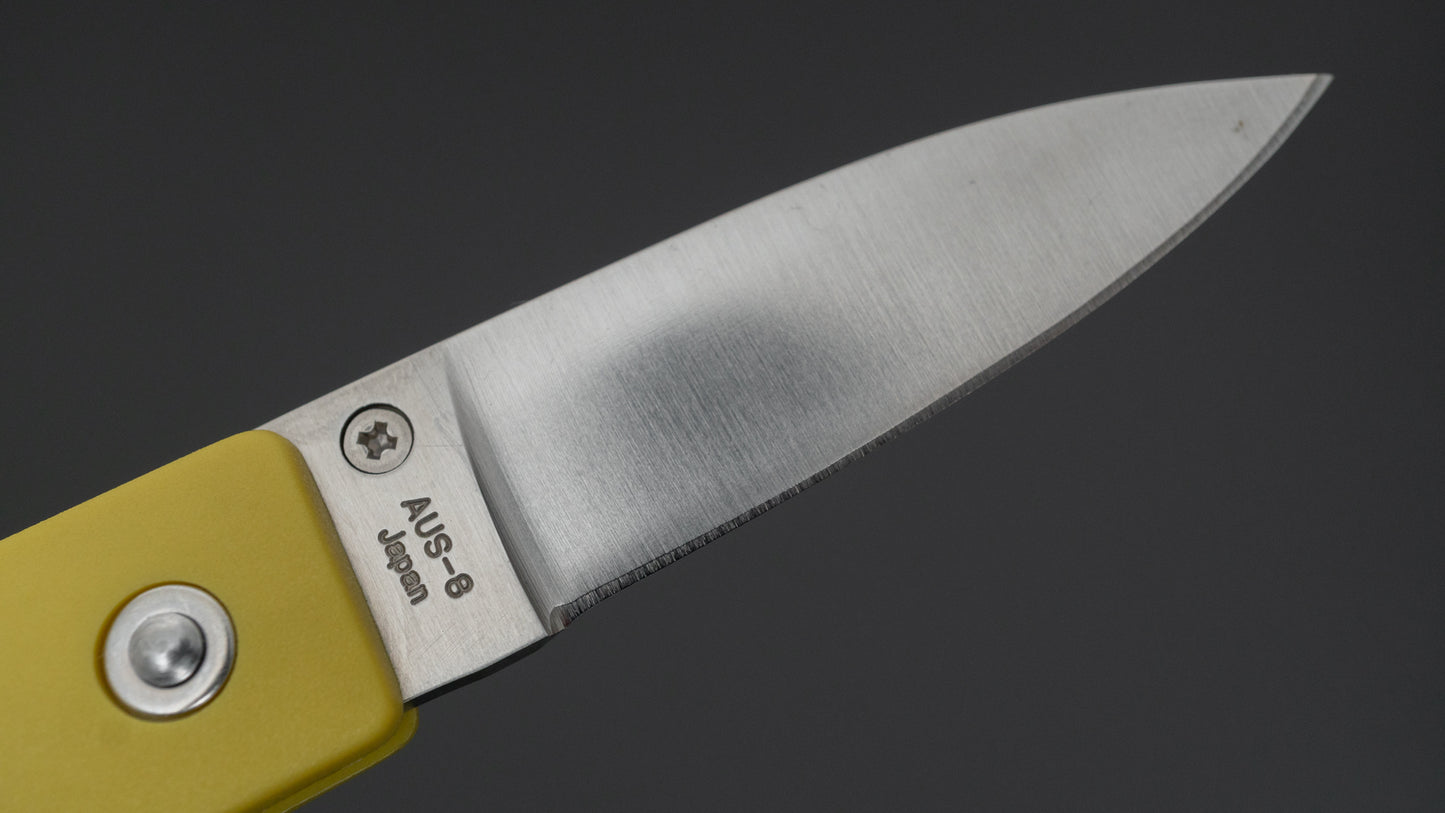 MOKI Coupe Folding Knife Grilon Handle (Mustard Yellow) - HITOHIRA