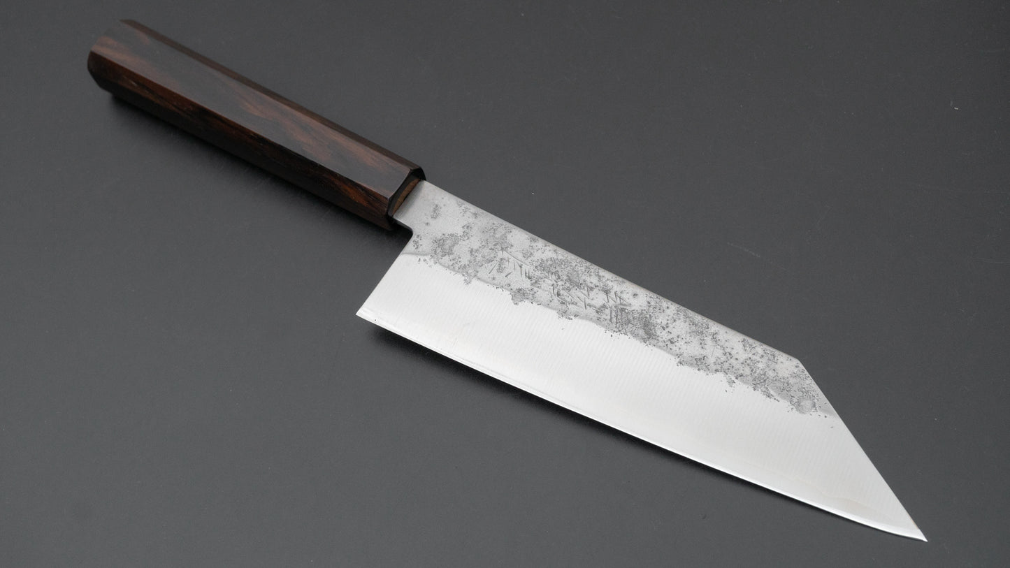 Hitohira Imojiya TH Silver #3 Nashiji Bunka 180mm Ebony Handle - HITOHIRA