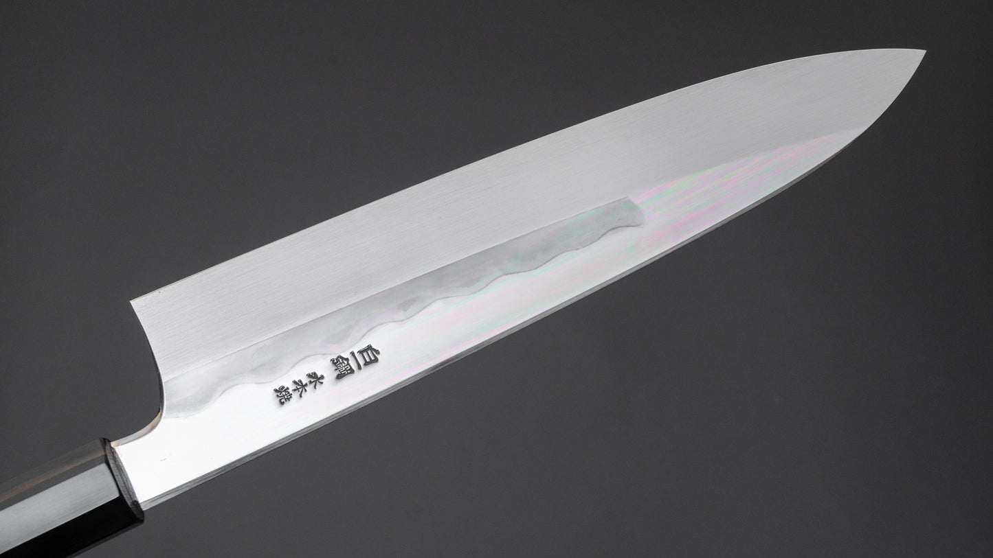 Hitohira Togashi White #1 Mizu Honyaki Gyuto 240mm Kurokaki Persimmon Handle (#097/ Saya) - HITOHIRA