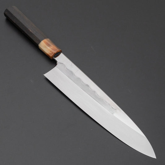 Hitohira Togashi White #1 Mizu Honyaki Gyuto 240mm Taihei Ebony Handle (#098/ Saya) - HITOHIRA