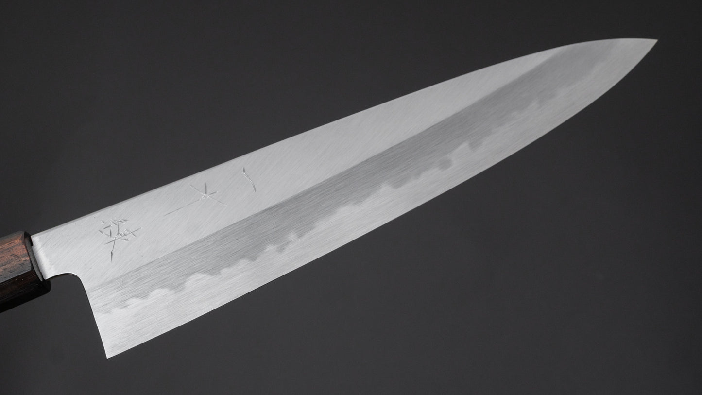 Hitohira Tanaka Ren White #2 Gyuto 240mm Tagayasan Handle - HITOHIRA