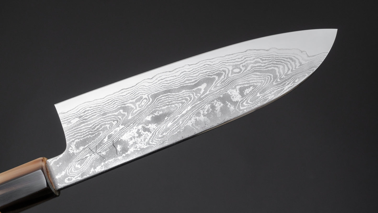 Hitohira Kikuchiyo Rou VG10 Sakura Damascus Santoku Sakura Handle - HITOHIRA