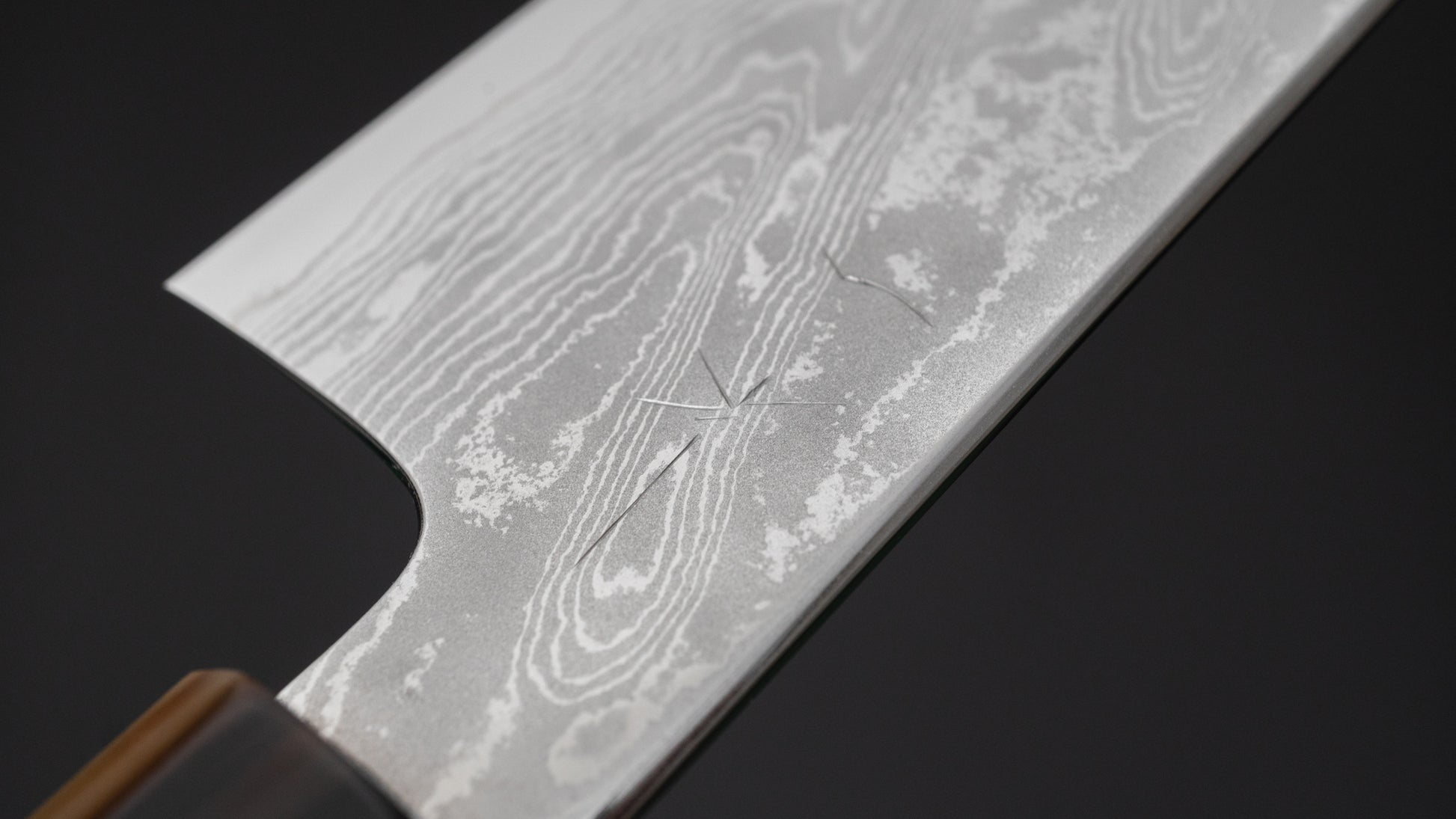 Hitohira Kikuchiyo Rou VG10 Sakura Damascus Santoku Sakura Handle - HITOHIRA