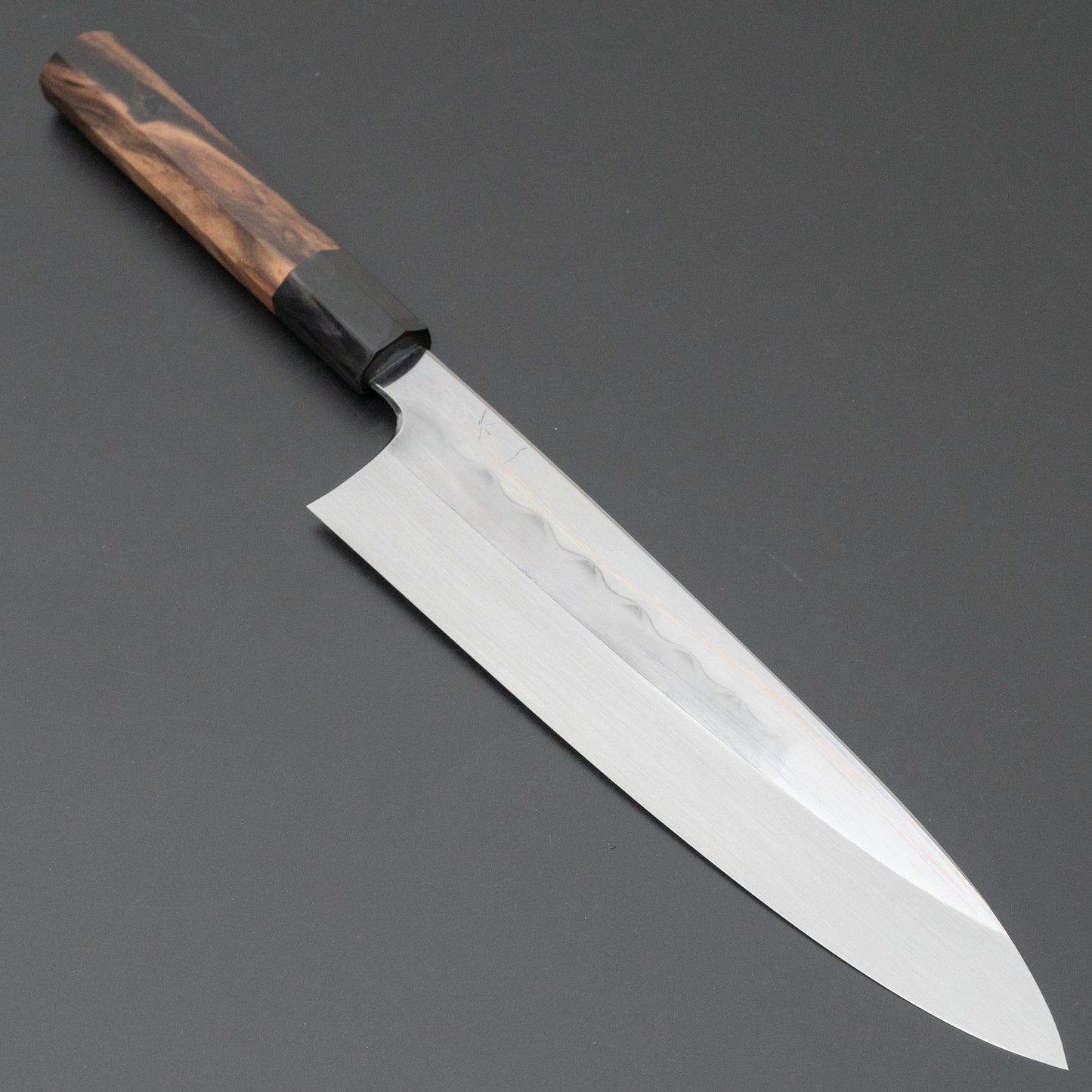 Hitohira Togashi White #1 Mizu Honyaki Gyuto 240mm Kurokaki Persimmon Handle (#084/ Saya) - HITOHIRA