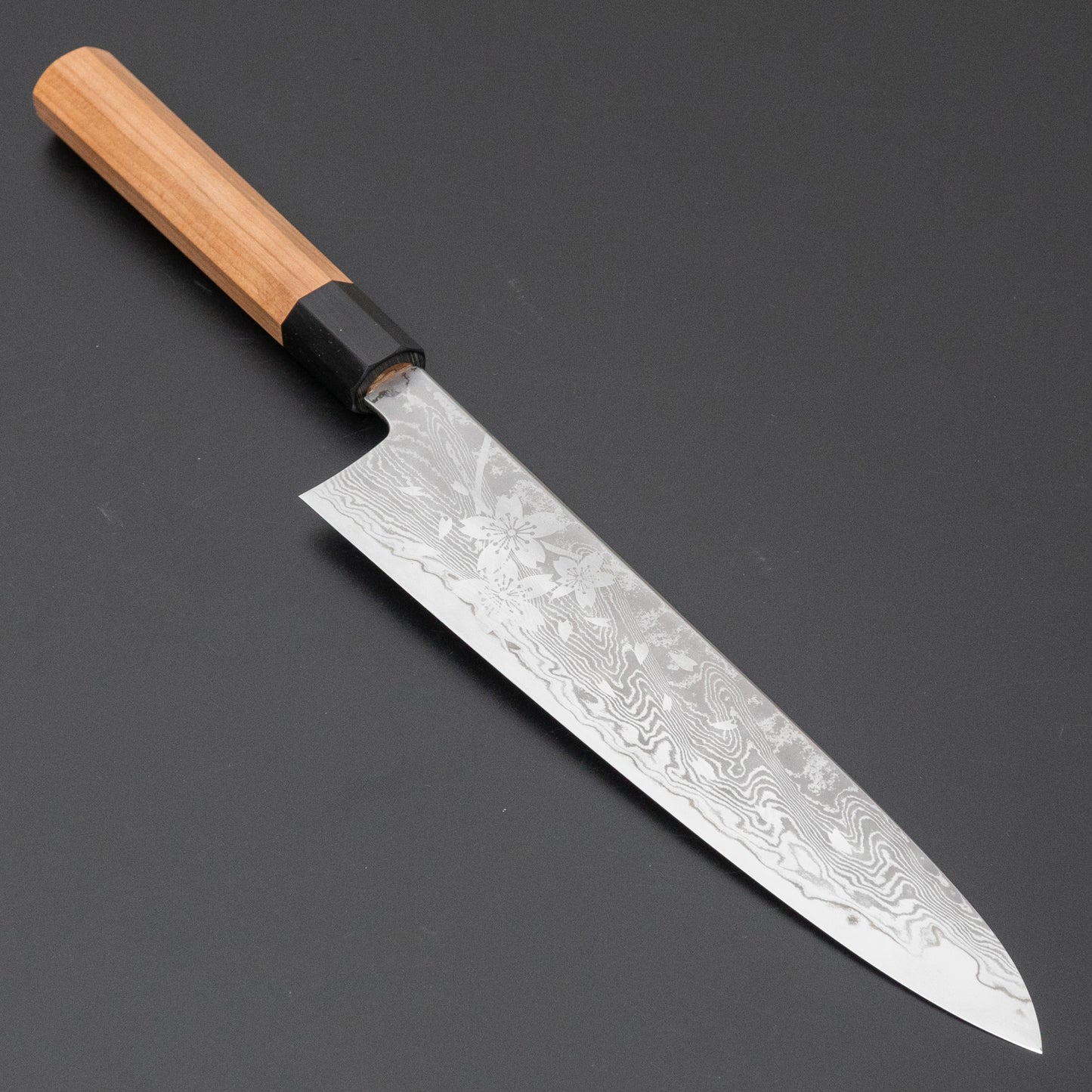 Hitohira Kikuchiyo Rou VG10 Sakura Damascus Gyuto 240mm Sakura Handle - HITOHIRA