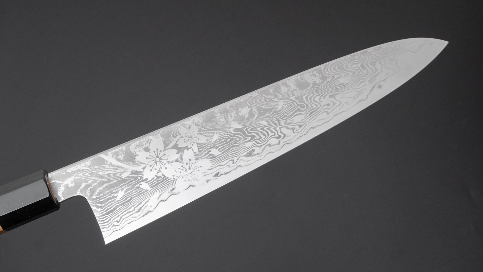 Hitohira Kikuchiyo Rou VG10 Sakura Damascus Gyuto 240mm Sakura Handle - HITOHIRA