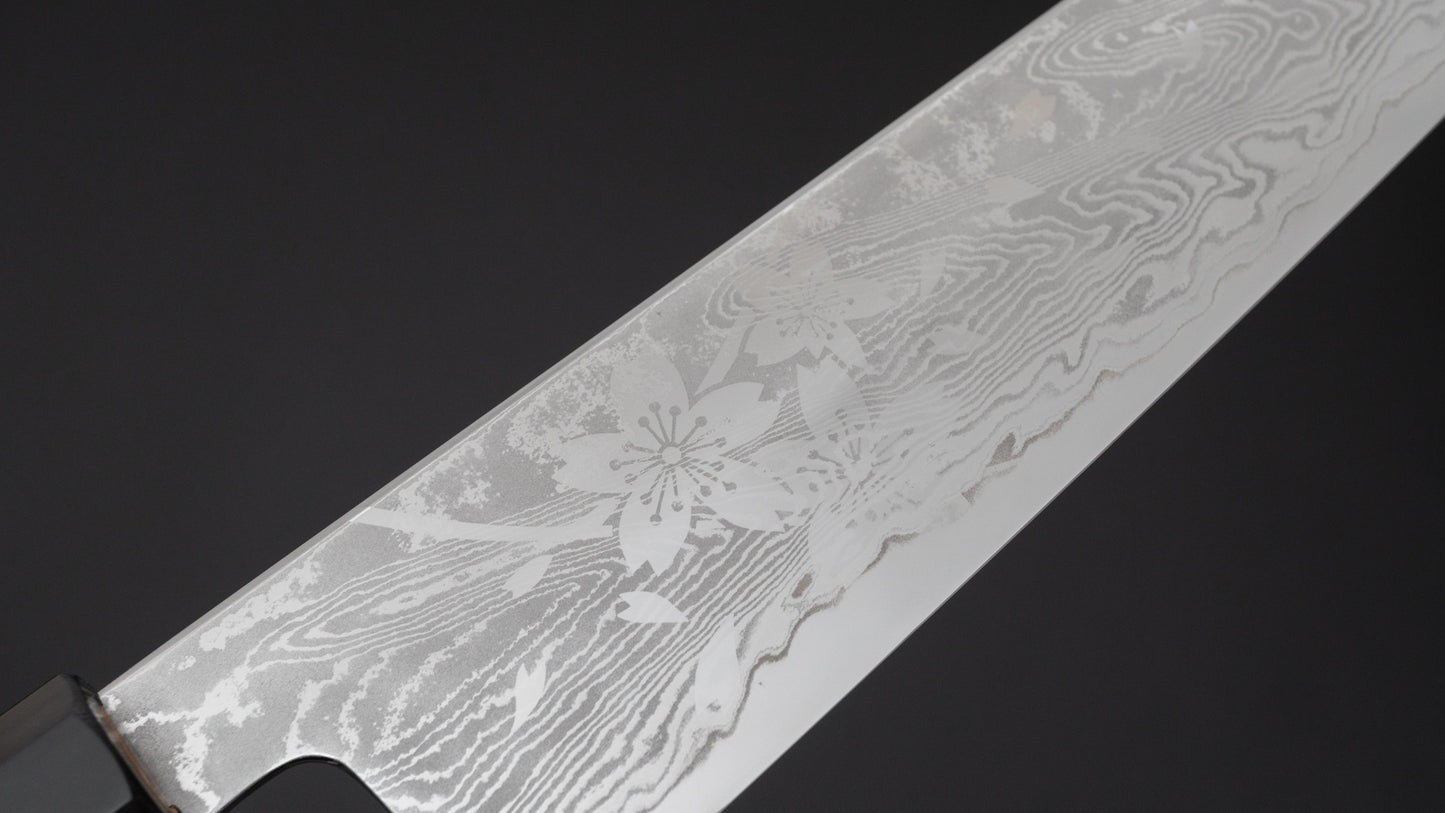 Hitohira Kikuchiyo Rou VG10 Sakura Damascus Gyuto 240mm Sakura Handle - HITOHIRA