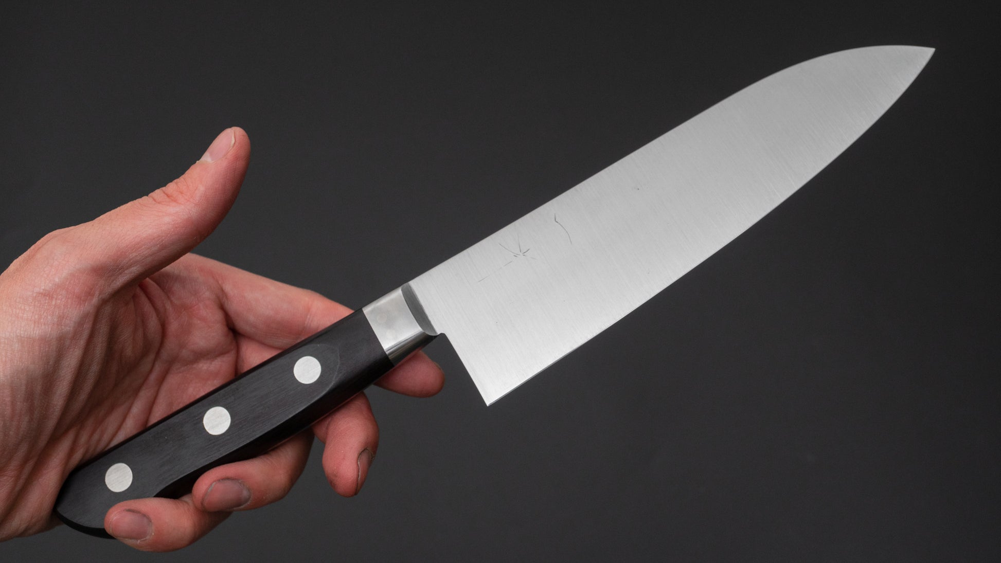 Hitohira Ashi Swedish Stainless Santoku 165mm Pakka Handle - HITOHIRA