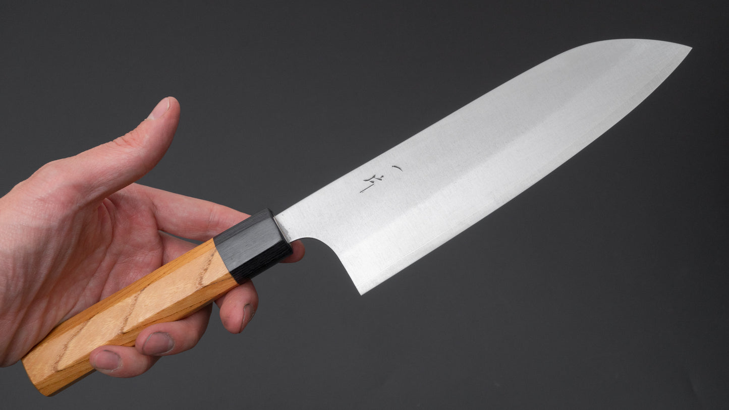 Hitohira Echizen SG2 Santoku 180mm Keyaki Zelkova Handle - HITOHIRA