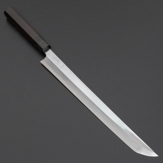 Hitohira Tanaka Mosuke Blue #1 Sakimaru Takobiki 300mm Ebony Handle (Mirror Polished/ Saya)