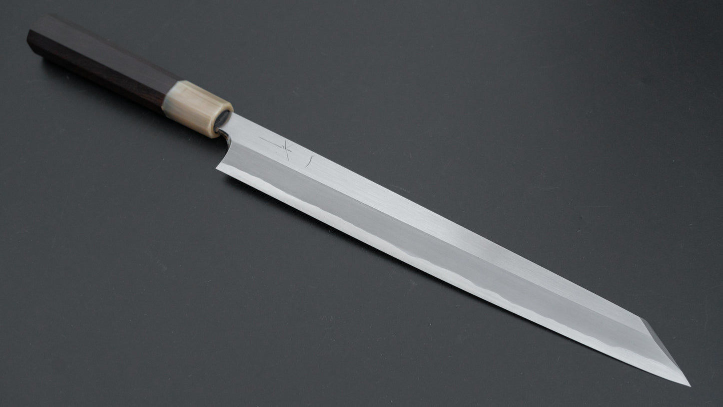 Hitohira Togashi White #1 Tachi Kiritsuke Yanagiba 270mm Ebony Handle (Saya)