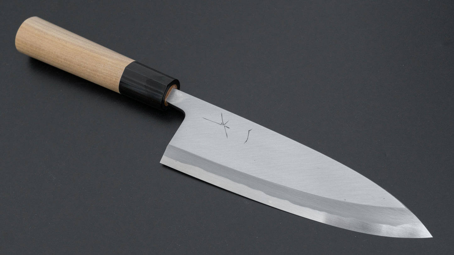 Hitohira Togashi White #2 Deba 165mm Ho Wood Handle (D-Shape/ Saya)