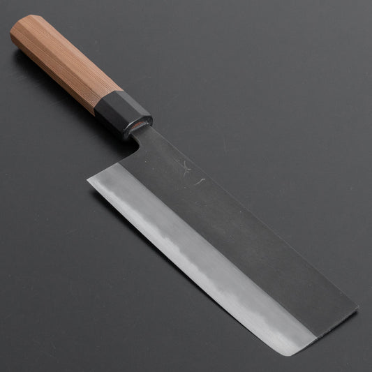 Hitohira Tanaka Kyuzo Blue #1 Kurouchi Nakiri 180mm Yakusugi Cedar Handle - HITOHIRA