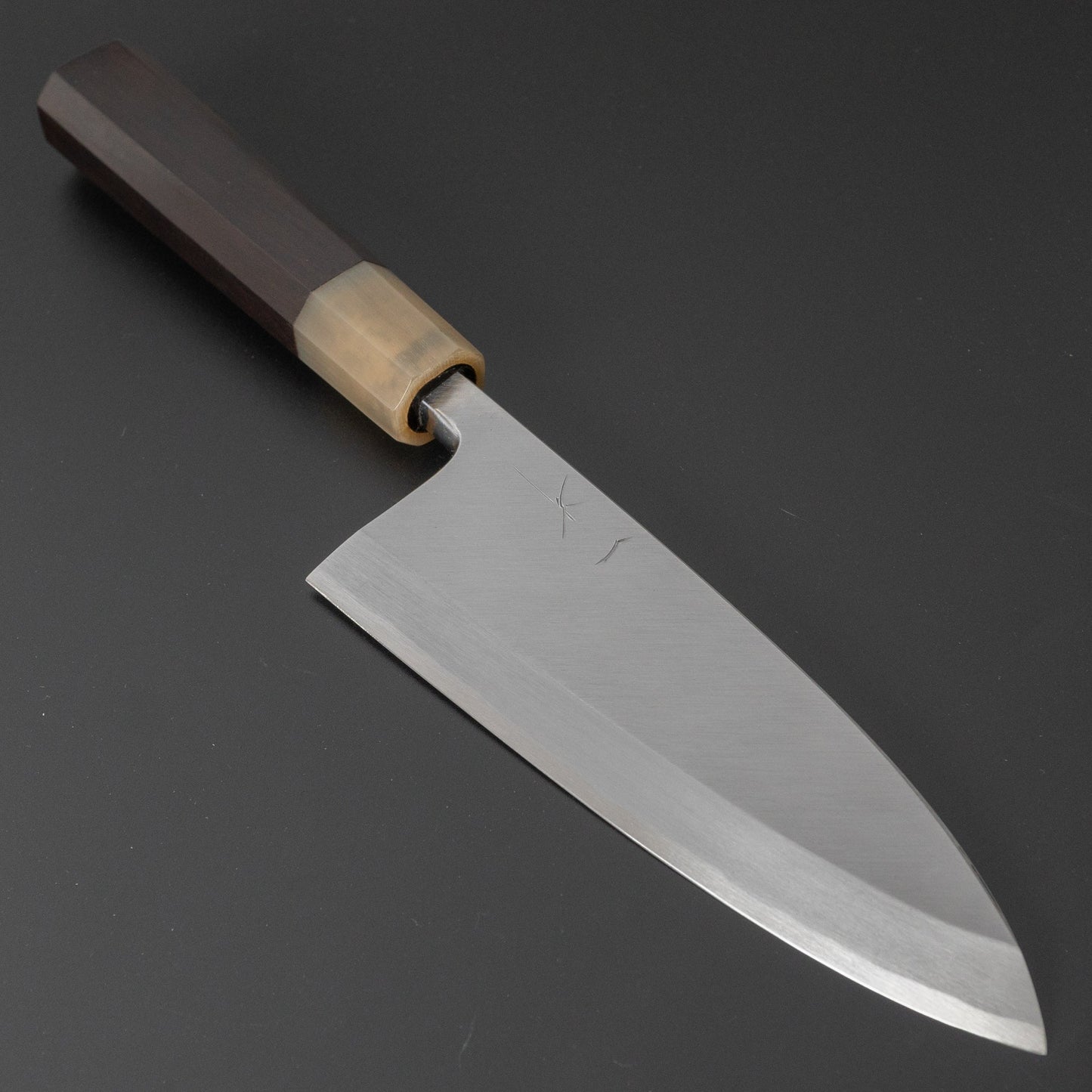 Hitohira Kikuchiyo Manzo Blue #2 Deba 165mm Ebony Handle (Saya) - HITOHIRA