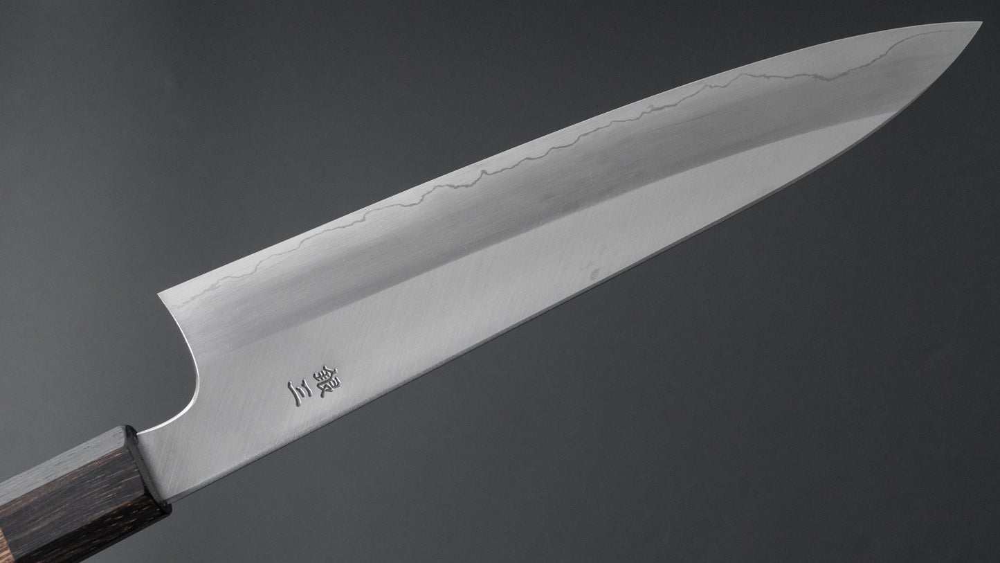 Hitohira Kikuchiyo Rikichi Silver #3 Migaki Gyuto 210mm Tagayasan Handle - HITOHIRA