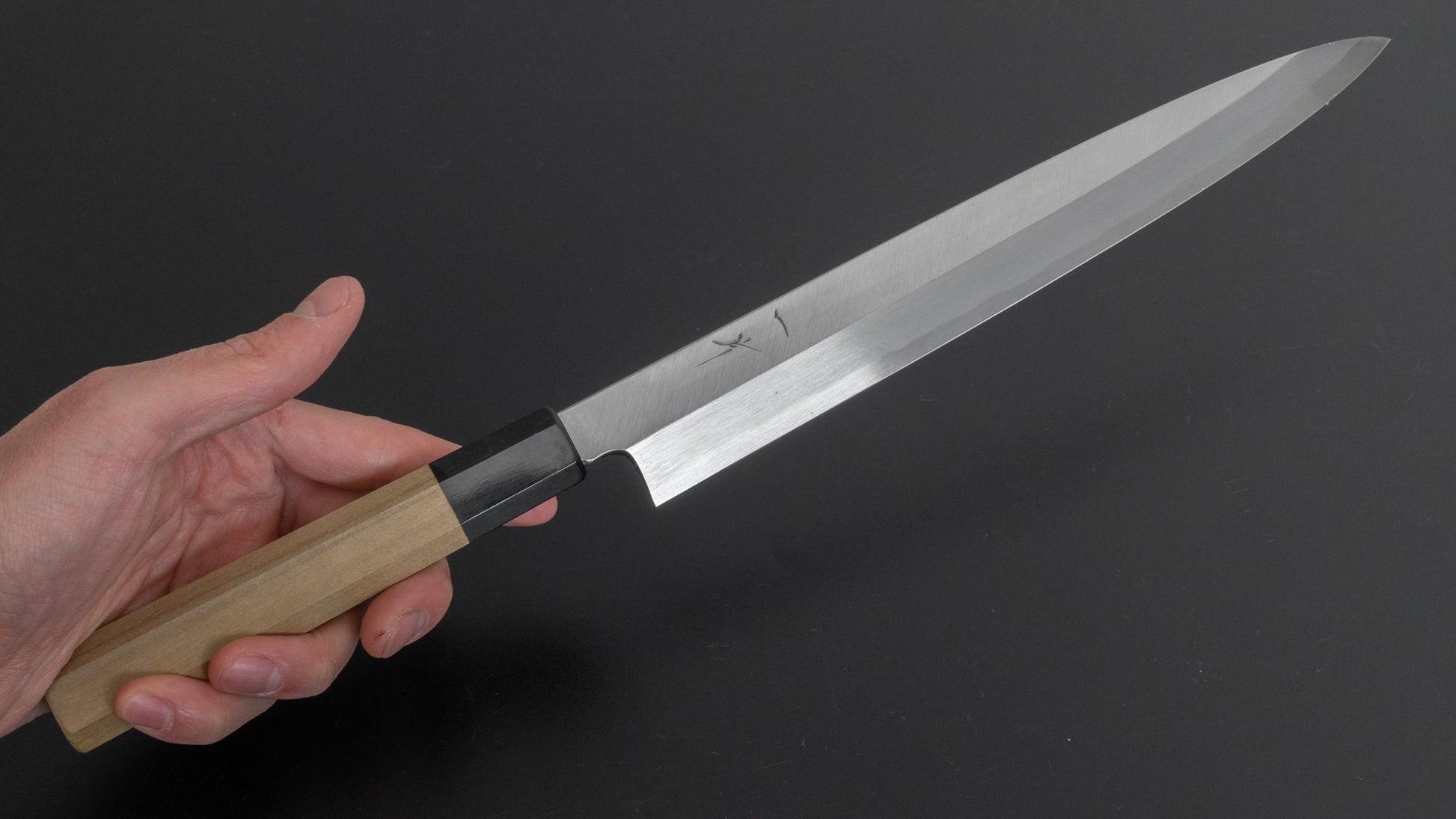 Hitohira Kikuchiyo Manzo White #3 Yanagiba 240mm Ho Wood Handle (Saya) - HITOHIRA