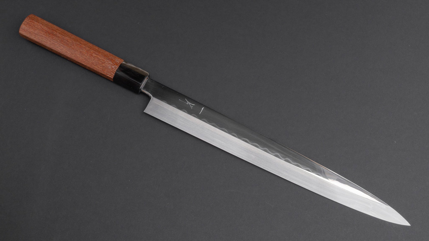 Hitohira Kikuchiyo Manzo White Honyaki Yanagiba 300mm Lacewood Handle (Saya) | HITOHIRA