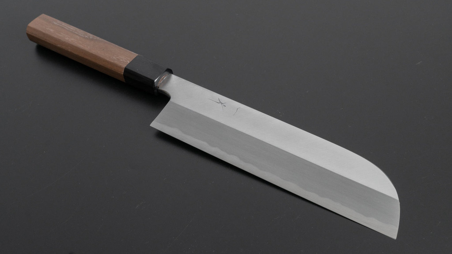 Hitohira Kikuchiyo Manzo White #3 Kamagata Usuba 195mm Walnut Handle (Saya) - HITOHIRA