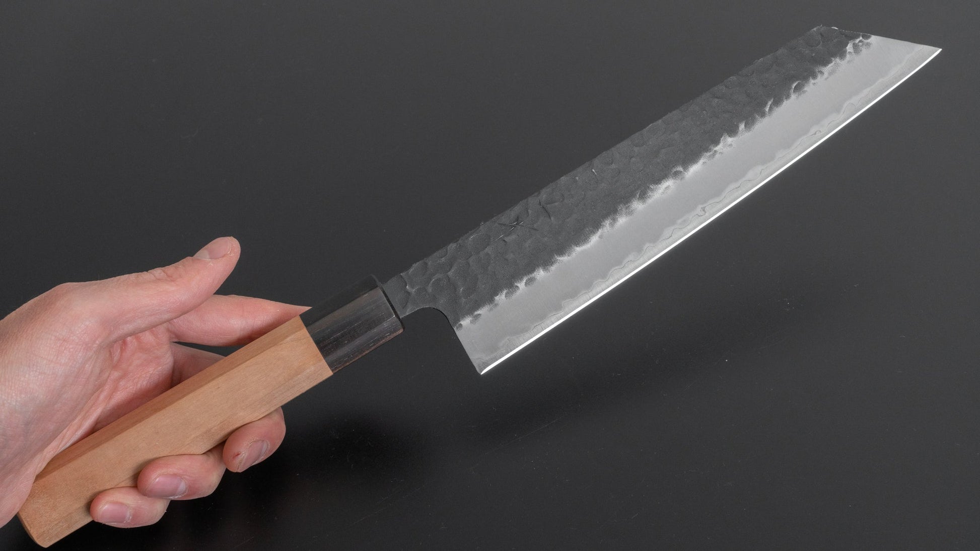 Hitohira Futana SB Kuro Tsuchime Kiritsuke Gyuto 210mm Cherry Wood Handle - HITOHIRA