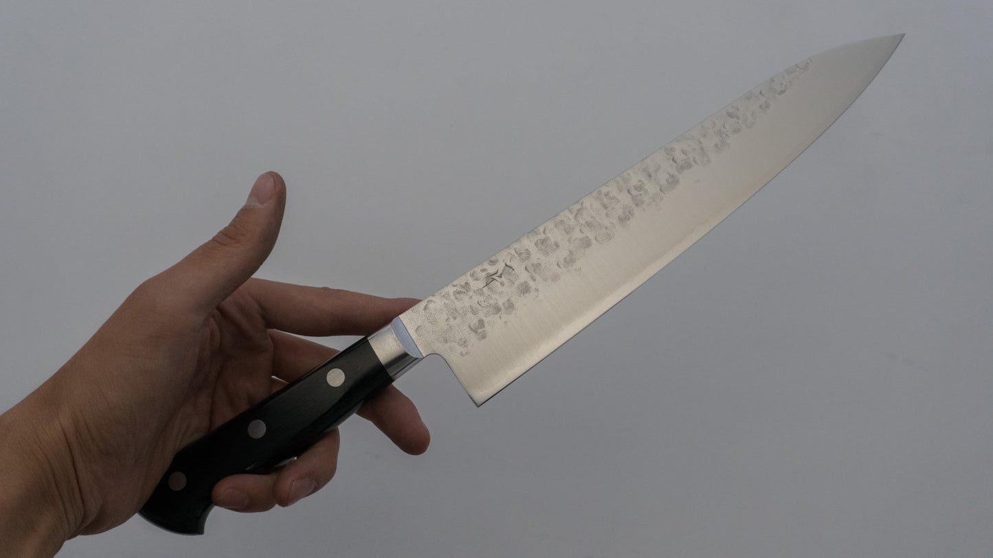 Hitohira T10 Tsuchime Gyuto 210mm Pakka Handle - HITOHIRA