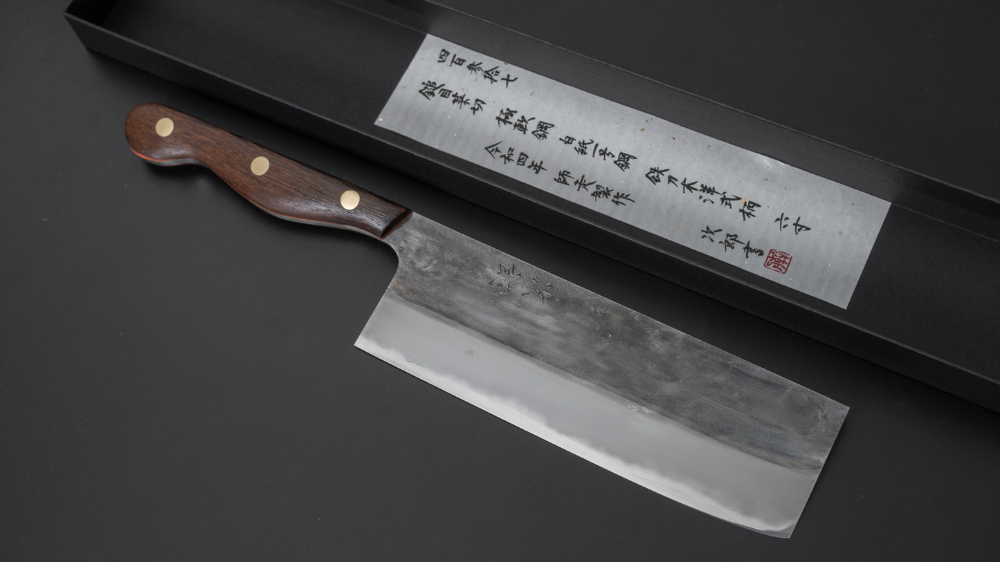 Jiro Tsuchime Yo Nakiri 180mm Tagayasan Handle (#437) - HITOHIRA