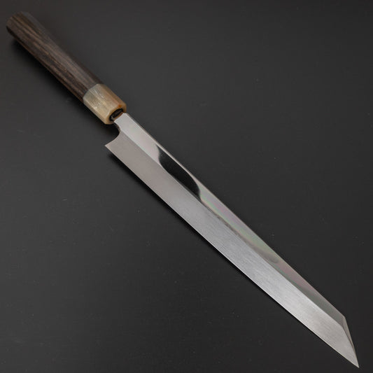 Hitohira Togashi Kambei White #1 Mizu Honyaki Kiritsuke Yanagiba 270mm Taihei Ebony Handle (Limited/ Saya/ #007) | HITOHIRA