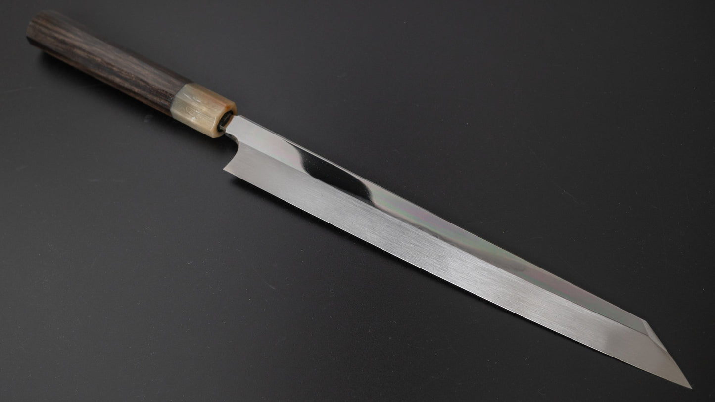 Hitohira Togashi Kambei White #1 Mizu Honyaki Kiritsuke Yanagiba 270mm Taihei Ebony Handle (Limited/ Saya/ #007) | HITOHIRA