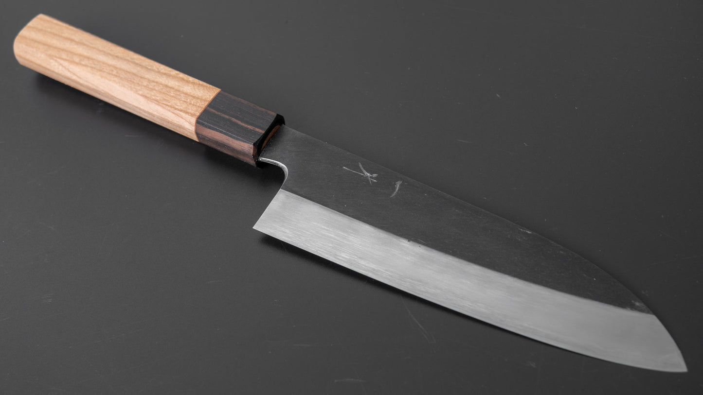 Hitohira Kikuchiyo Kyuzo White #2 Kurouchi Santoku 180mm Cherry Wood Handle | HITOHIRA