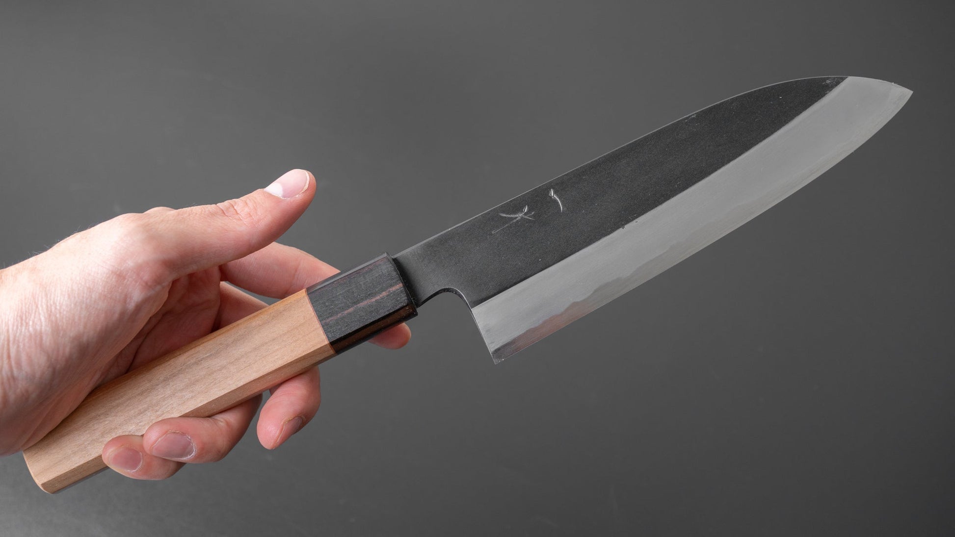 Hitohira Kikuchiyo Kyuzo White #2 Kurouchi Santoku 180mm Cherry Wood Handle | HITOHIRA