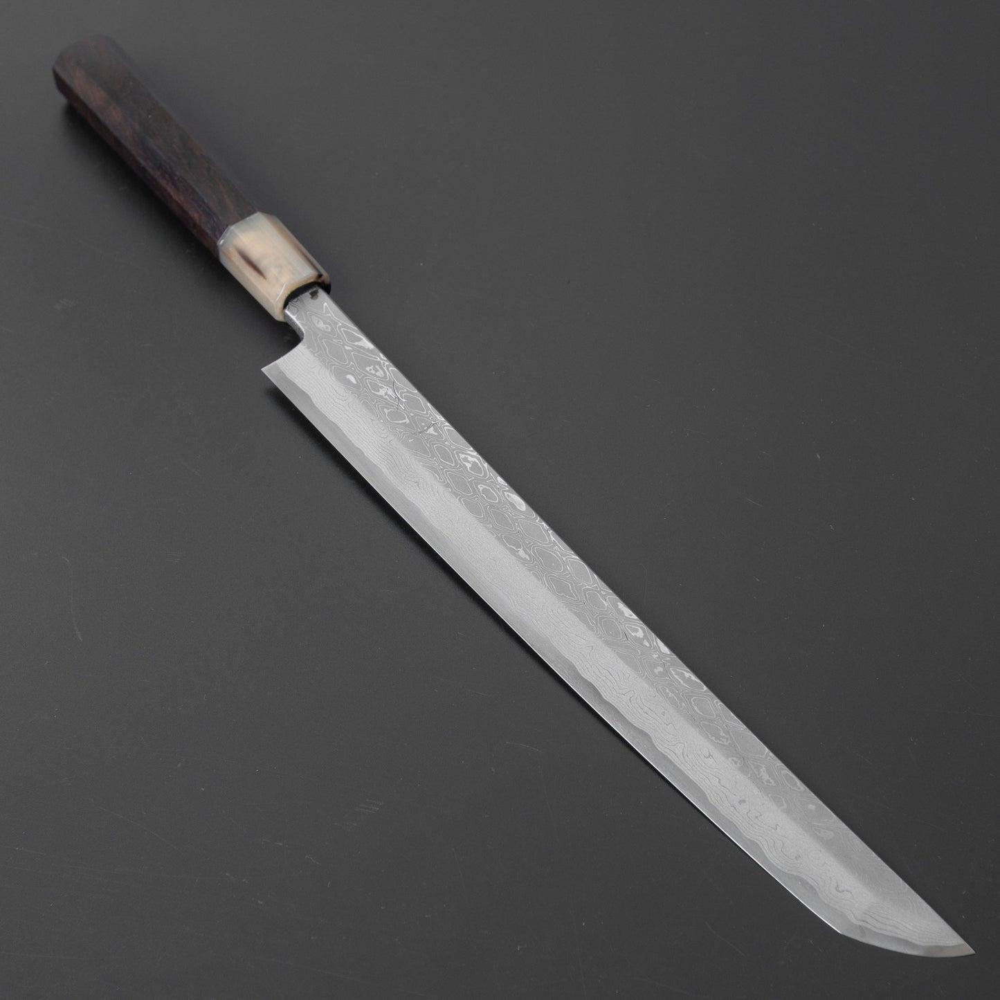 Hitohira Kikuchiyo Mosuke Kikko Blue #1 Yanagi Sakimaru 300mm Ebony Handle (Saya) | HITOHIRA