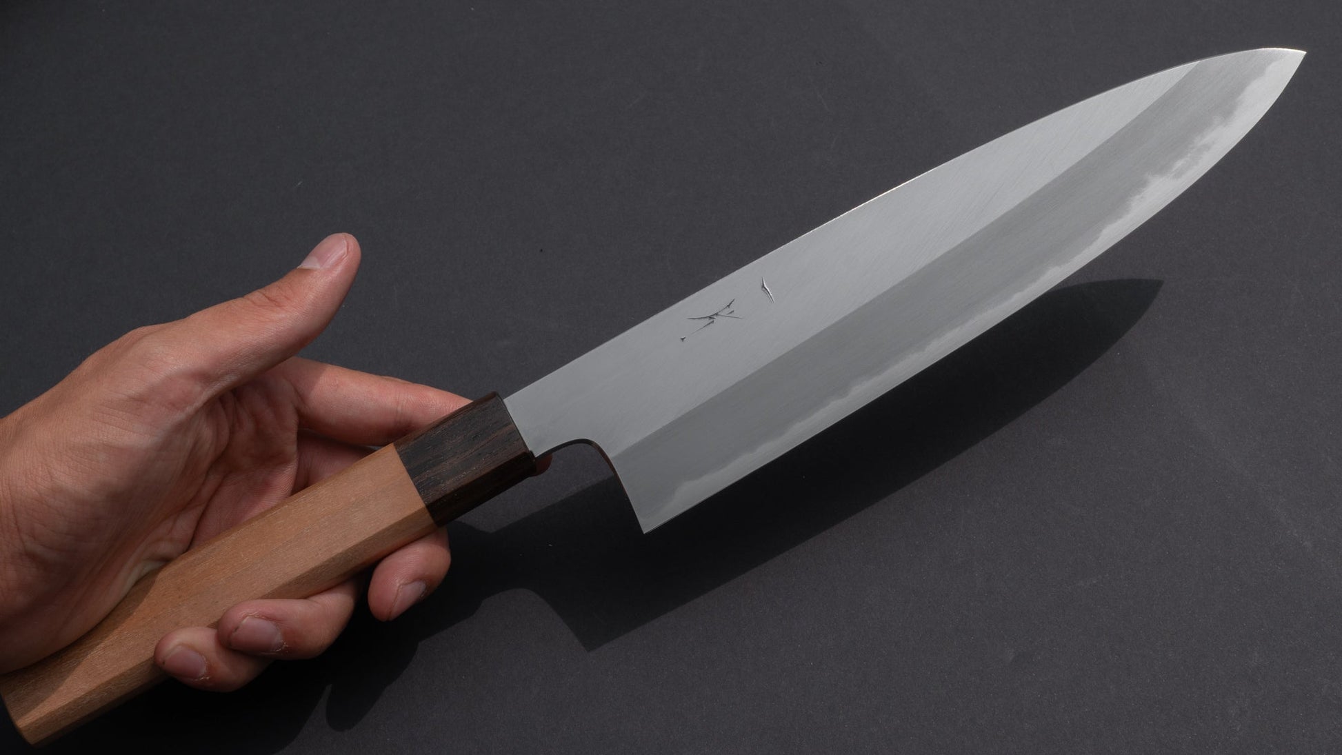 Hitohira Togashi White #1 Migaki Gyuto 240mm Cherry Wood Handle | HITOHIRA