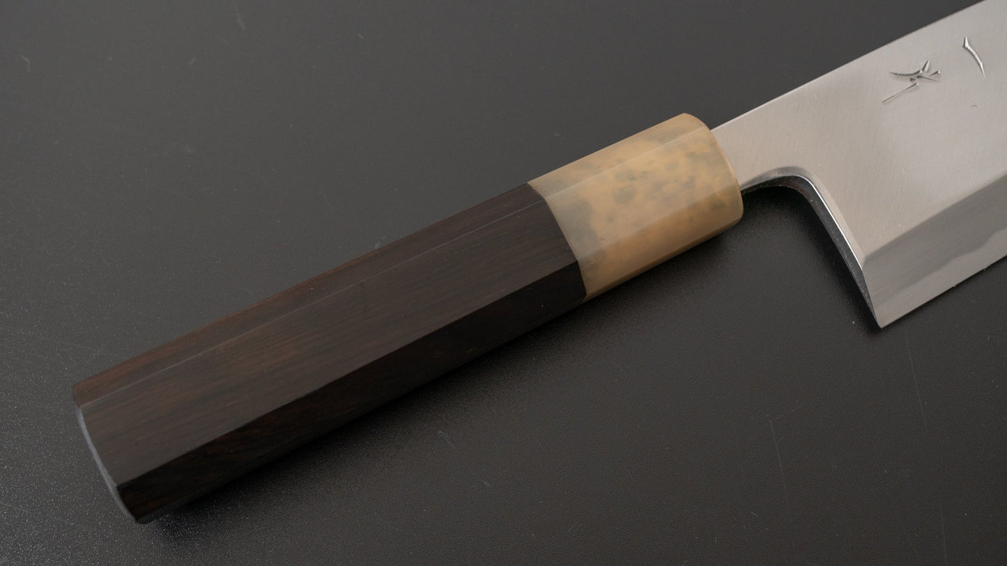 Hitohira Kikuchiyo Manzo Blue #2 Deba 150mm Ebony Handle (Saya) | HITOHIRA