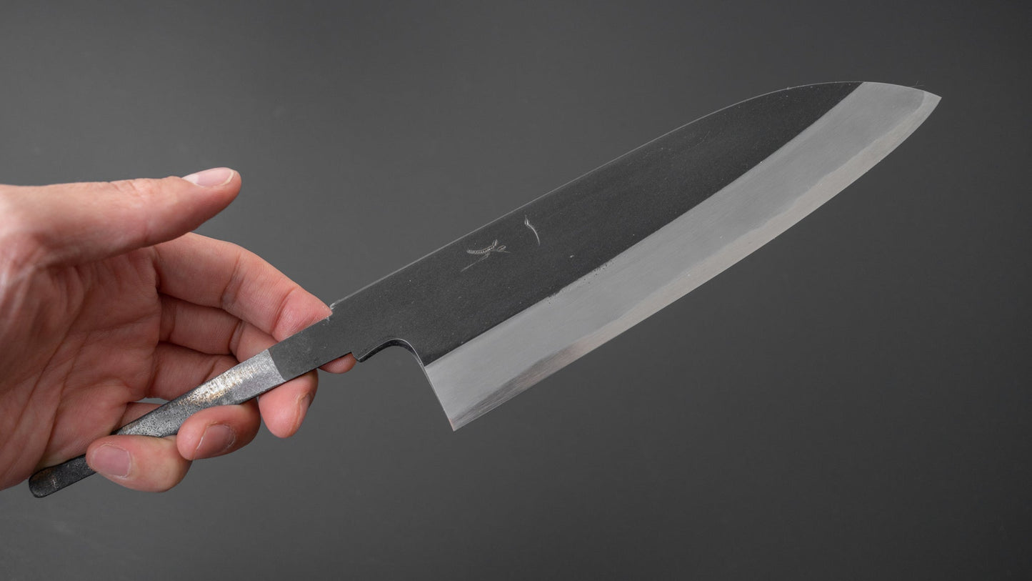 Hitohira Kikuchiyo Kyuzo White #2 Kurouchi Santoku 180mm (No Handle) | HITOHIRA